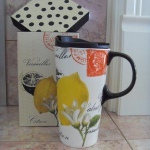 Ceramic Citrus Cup with Decorative Box - NEW